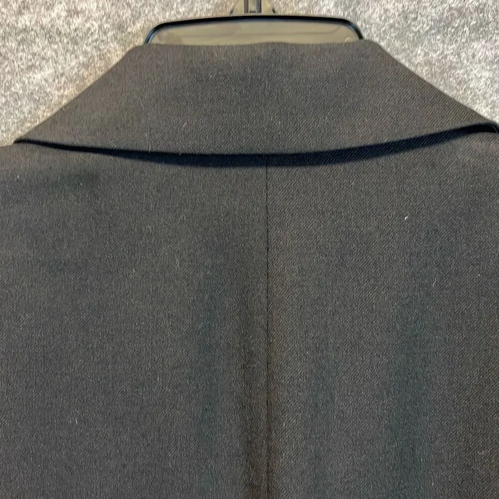 NWT PENDLETON Jacket Women's Size 16 Black Virgin Wool Double‎ Breasted Blazer